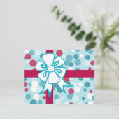 Carte Retro Christmas Bow (Debout devant)