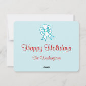 Carte Retro Christmas Bow (Dos)