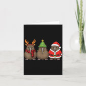 Carte Retro Christmas Kiwi Bird Santa Reindeer  (Devant)