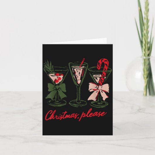 Carte Retro Christmas Please Retro Festive Tail Coquette (Devant)