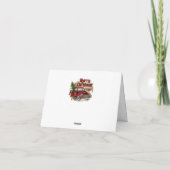 Carte Retro classique Rustique Noël Fête de Camion Rouge (Dos)