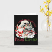 Carte Retro Croire Train Pôle Nord Polar Express Tout A (Fleur jaune)