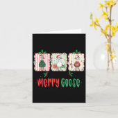 Carte Retro Cute Goosmas Christmas Funny Just A Merry Go (Fleur jaune)