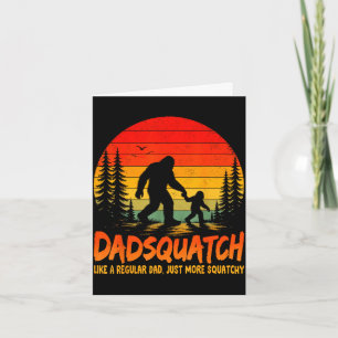 Carte Retro dadsquatch comme un papa sasquatch régulier