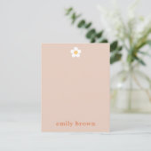 Carte Retro Daisy Note personnalisée (Debout devant)