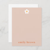 Carte Retro Daisy Note personnalisée (Devant / Derrière)
