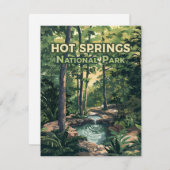 Carte rétro de Hot Springs National Park Arkansas (Devant / Derrière)