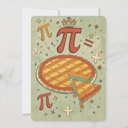 Carte rétro de jour de Pi pour les maths (Devant)