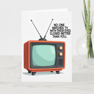 Carte rétro de la fête des pères Tv