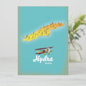 Carte rétro de la grèce d'Hydra (Debout devant)