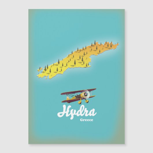 Carte rétro de la grèce d'Hydra (Devant)