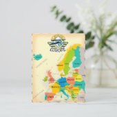 Carte Rétro De L'Europe. (Debout devant)