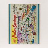 Carte Rétro de Palm Springs 8x10 Puzzle (Vertical)