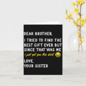 Carte Retro Dear Brother I Tried To Find The  (Fleur jaune)