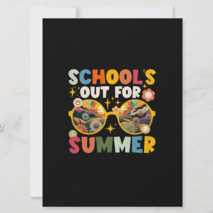 Carte Retro Dernière journée de l'école dehors pour ense