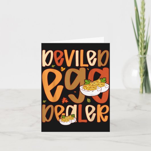 Carte Retro Deviled Egg Er Thanksgiving Dinner Funny (Devant)