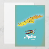 Carte rétro d'Hydre Grèce (Devant / Derrière)