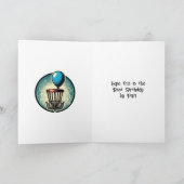 Carte Retro Disc Golf Psychedelic Anniversaire (Intérieur)