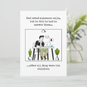 Carte Rétro Drôle Fête des Pères (Debout devant)