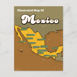 Carte rétro du Mexique