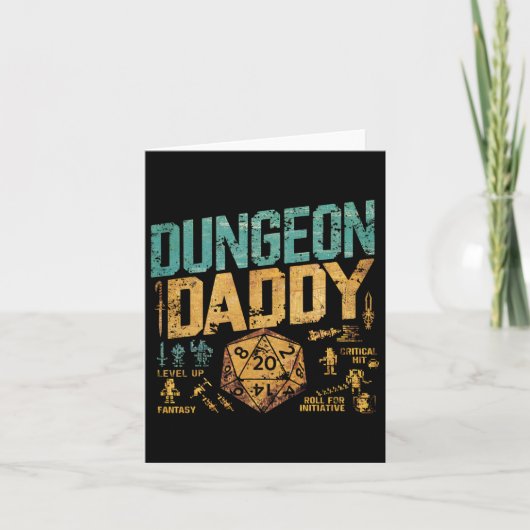 Carte Retro Dungeon Daddy pour père (Devant)