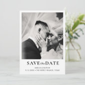 Carte Retro Elegant Photo Wedding Save the date (Debout devant)