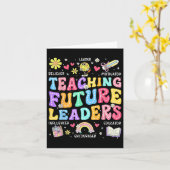 Carte Retro Enseigner de futurs leaders Enseignant Super (Fleur jaune)
