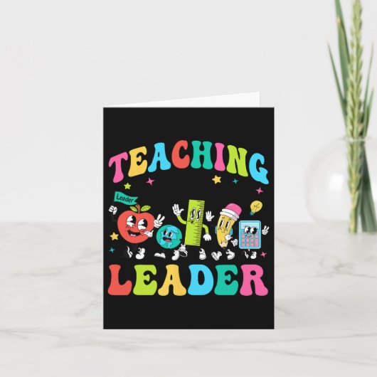 Carte Retro Enseigner de futurs leaders Enseignant Super (Devant)