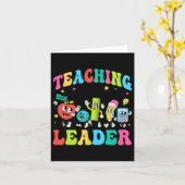 Carte Retro Enseigner de futurs leaders Enseignant Super (Fleur jaune)