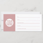 Carte Retro et Boho Dusty Rose | Certificat cadeau (Dos)