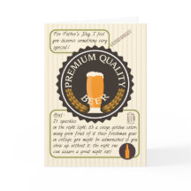 Rétro étiquette de bière de fête des pères drôle