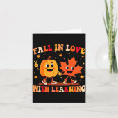 Carte Retro Fall In Love With Learning Autumn Pumpkin Te (Devant)