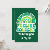 Carte Retro Feeling so Lucky St. Patrick's Day Card (Devant/Arrière en situation)