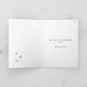 Carte Rétro Féminine Martini Bleu Un Peu Plus Âgée (Intérieur)