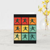 Carte Retro Fencing For Christmas Srty Fencer Athlete (Fleur jaune)