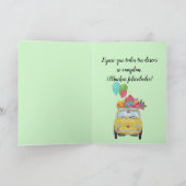 Carte Retro Fiat 500 pour l'anniversaire espagnol (Intérieur)