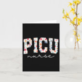 Carte Retro Floral Picu Infirmière Fleur Pédiatrique Icu (Fleur jaune)