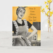 Carte Retro Fun Advice Congratulations (Fleur jaune)