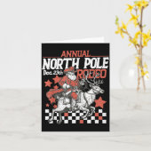 Carte Retro Funny Annual North Le Rodeo Santa Cowboy Mer (Fleur jaune)