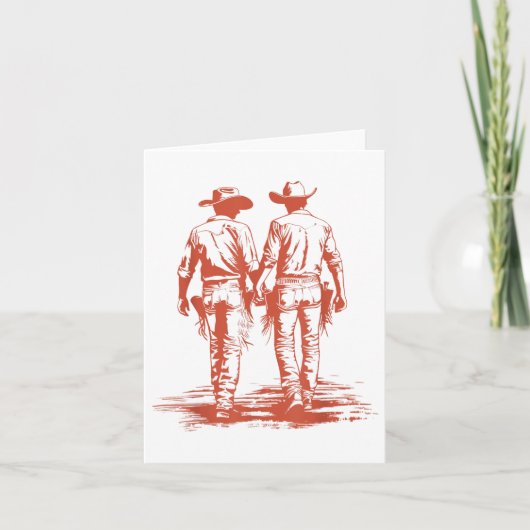 Carte Retro Funny Cowboy Gay Trans Rights Lgbt Pride (Devant)