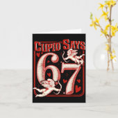 Carte Retro Funny Cud Says 6 7 Six Seven Couples Valenti (Fleur jaune)