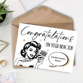 Carte Retro & Funny Félicitations pour votre nouvelle ca