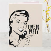 CARTE RETRO FUNNY FUNNY BANTHDAE GREETING CARD (Fleur jaune)