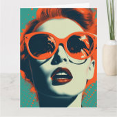 CARTE RETRO FUNNY FUNNY BANTHDAE GREETING CARD (Devant)