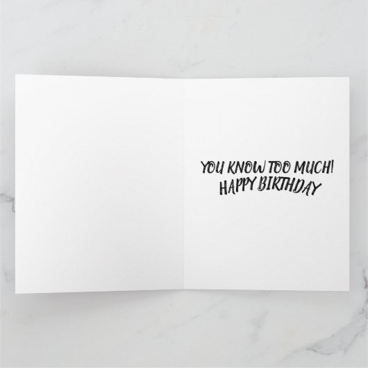 CARTE RETRO FUNNY FUNNY BANTHDAY FEMELLE FRIEND CARD (Intérieur)