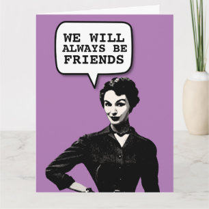 CARTE RETRO FUNNY FUNNY BANTHDAY GIRL FRIEND CARD