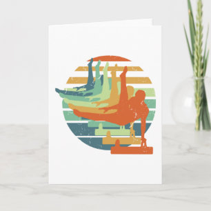 Carte Rétro Funny Gymnastique Hommes Amoureux des sports