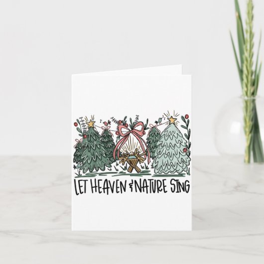 Carte Retro Funny Let Heaven And Nature Sing Nes Tree Ch (Devant)