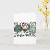 Carte Retro Funny Let Heaven And Nature Sing Nes Tree Ch (Fleur jaune)