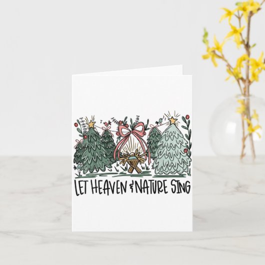 Carte Retro Funny Let Heaven And Nature Sing Nes Tree Ch (Fleur jaune)